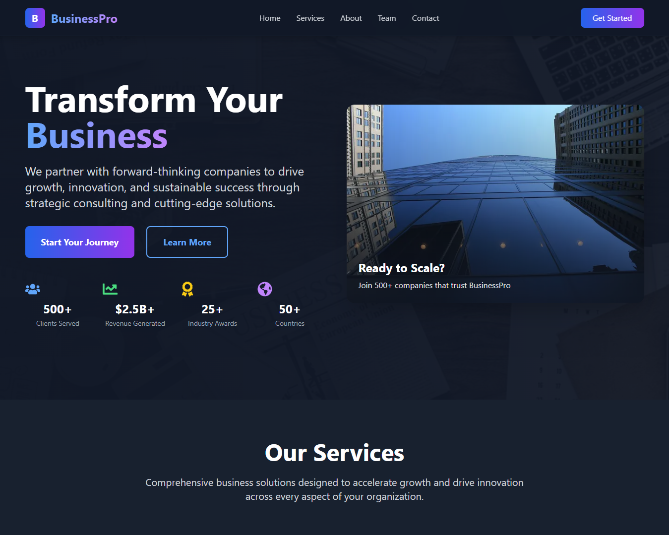 Corporate Business Website