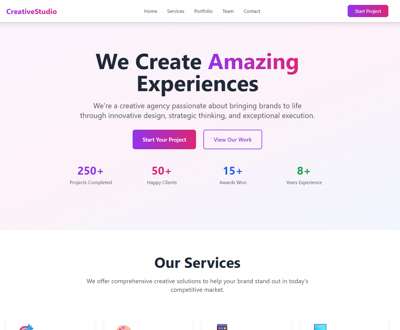 Creative Agency Portfolio