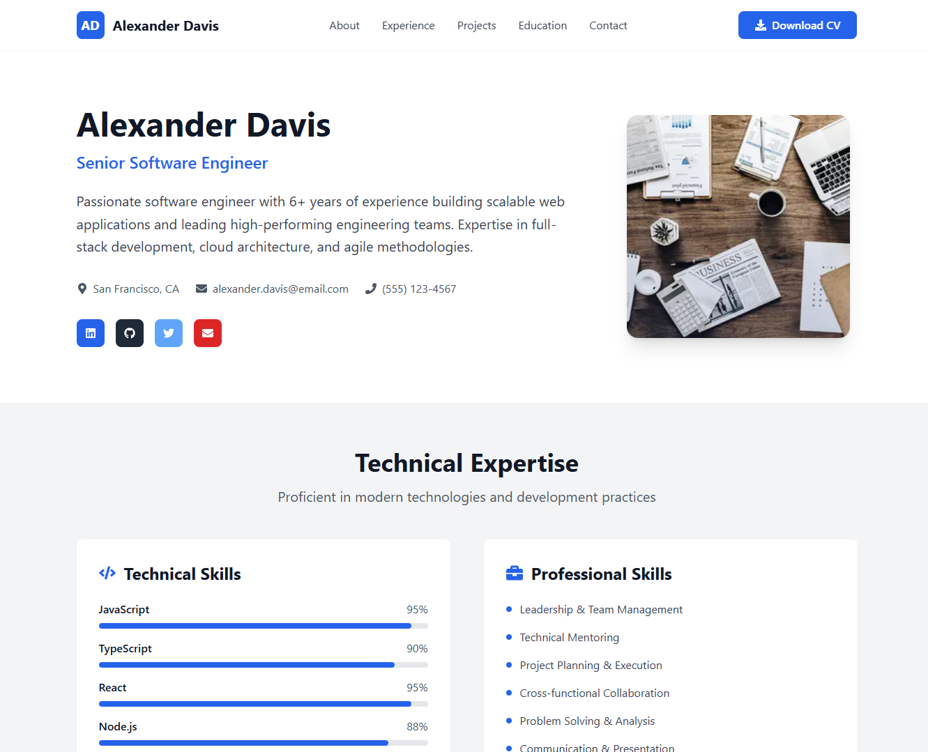 Personal Portfolio & Resume